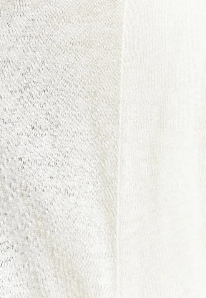 T-Shirt ANNA FIELD Anna Field Top-linen Blend Blanche Femme | JUL-7827060